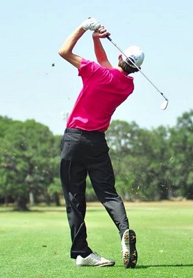 Matt on the golf course