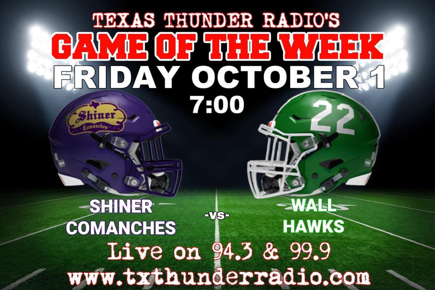 Texas Thunder Radio - Shiner vs. Wall