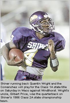 Shiner Running Back Quentin Wright